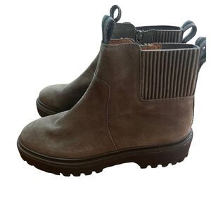 Madewell The Henry Lugsole Boot in Nubuck Grey Fall Winter Booties NC788 Size 8